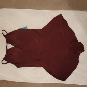 Aquagreen brand Wine colored 1 piece swimsuit size XL 16/18 BNWT